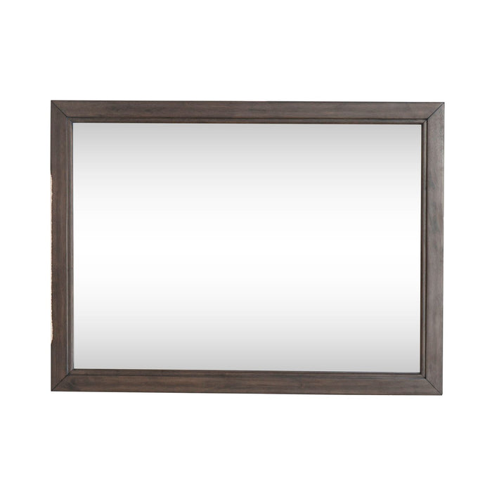 Modern Edge Landscape Mirror in Caffe