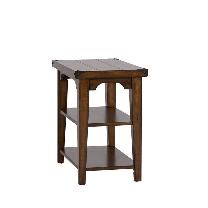 Aspen Skies Chair Side Table in Russet Brown