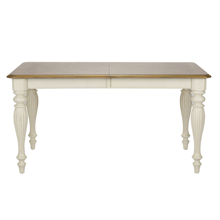 Cumberland Creek Rectangular Leg Table in Nutmeg/White