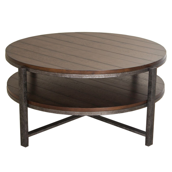 Breckinridge Round Cocktail Table in Mahogany