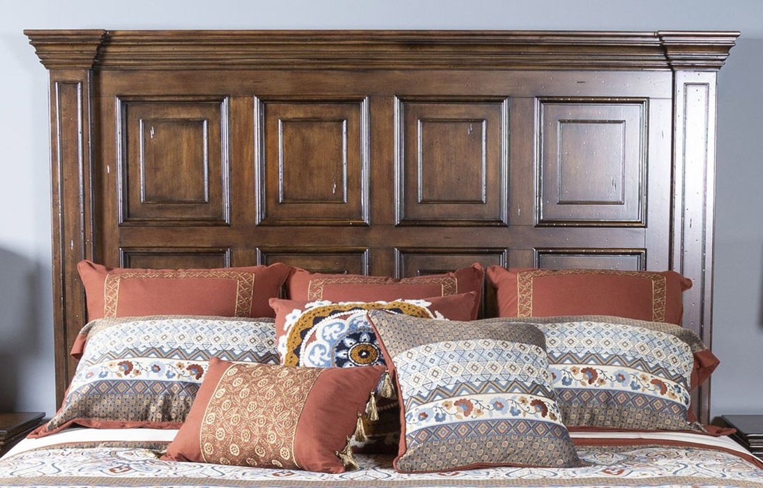 Liberty Furniture Big Valley Cal King Panel Bed in Brownstone