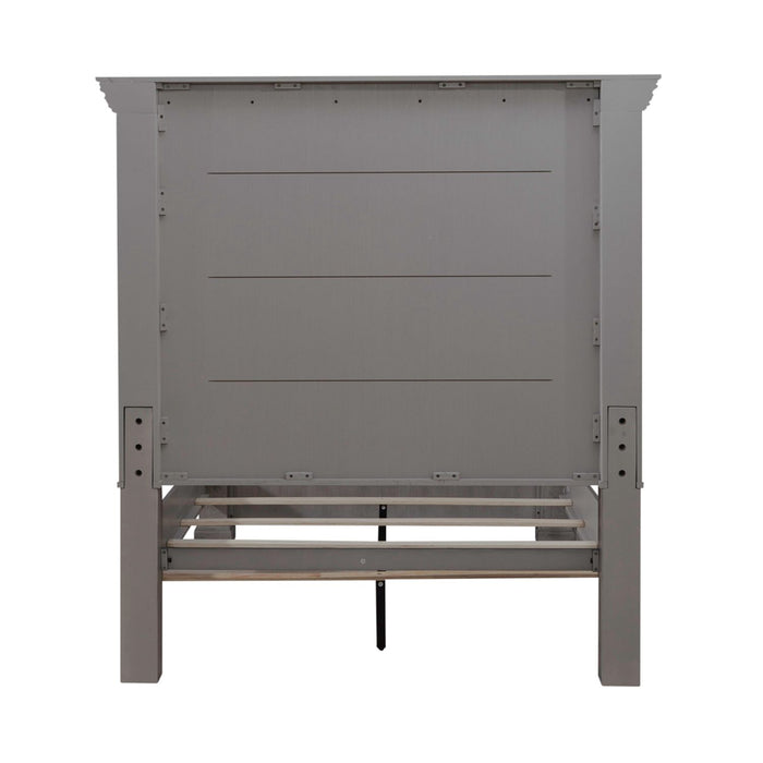Liberty Furniture Big Valley King Mansion Panel Bed in Graystone