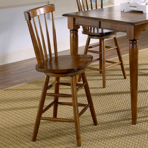 Liberty Furniture Creations II 24 Inch Copenhagen Barstool in Tobacco Finish (Set of 2) image