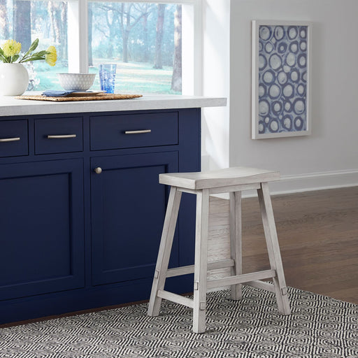 Liberty Furniture Creations II 30 Inch Sawhorse Barstool in White (Set of 2) image