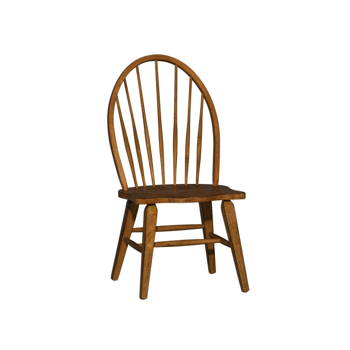 Hearthstone Windsor Back Side Chair in Rustic Oak (Set of 2)