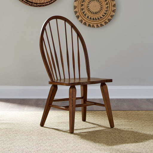 Liberty Furniture Hearthstone Windsor Back Side Chair in Rustic Oak (Set of 2) image