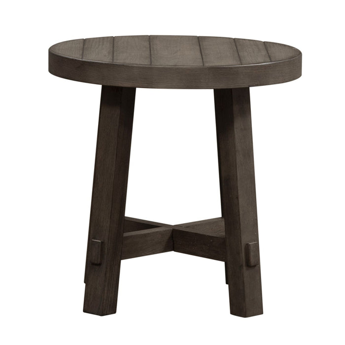 Modern Farmhouse Splay Leg Round End Table
