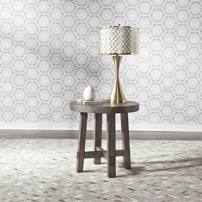 Modern Farmhouse Splay Leg Round End Table image