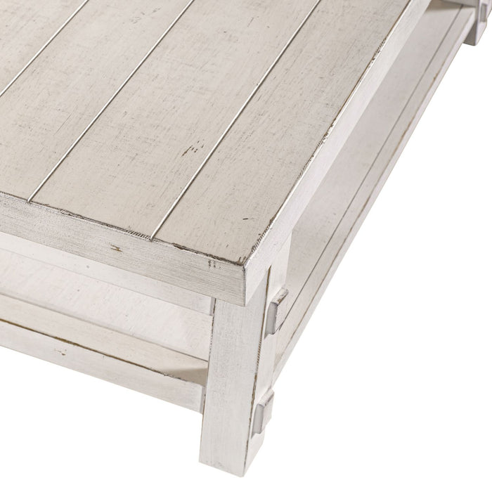 Modern Farmhouse Oversized Square Cocktail Table