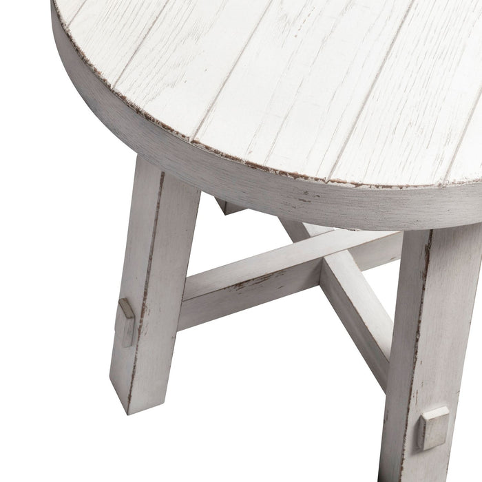 Modern Farmhouse Splay Leg Round End Table