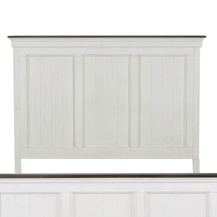 Allyson Park Queen Panel Bed in Wirebrushed White