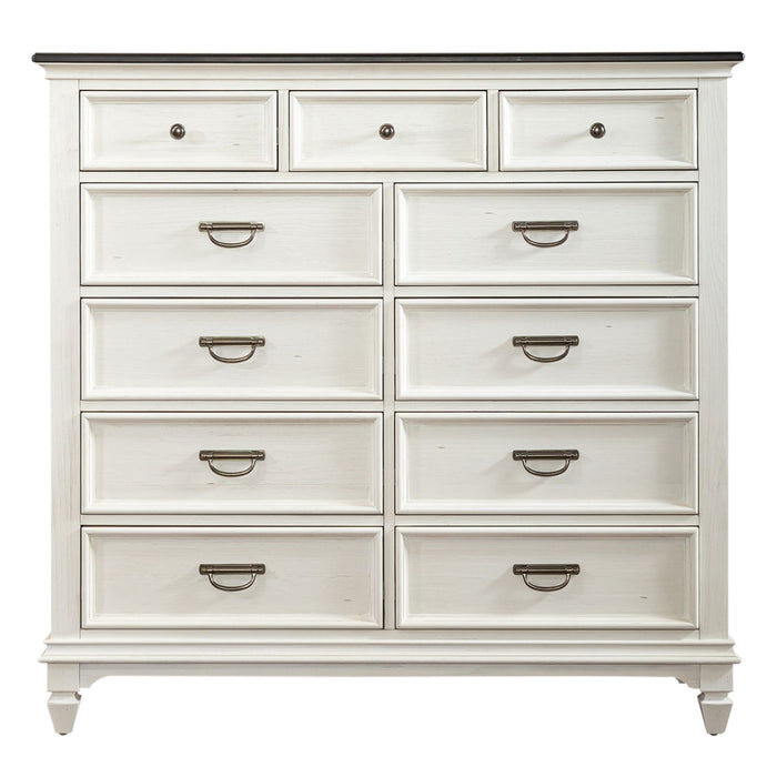 Allyson Park 11 Drawer Chesser in Wirebrushed White