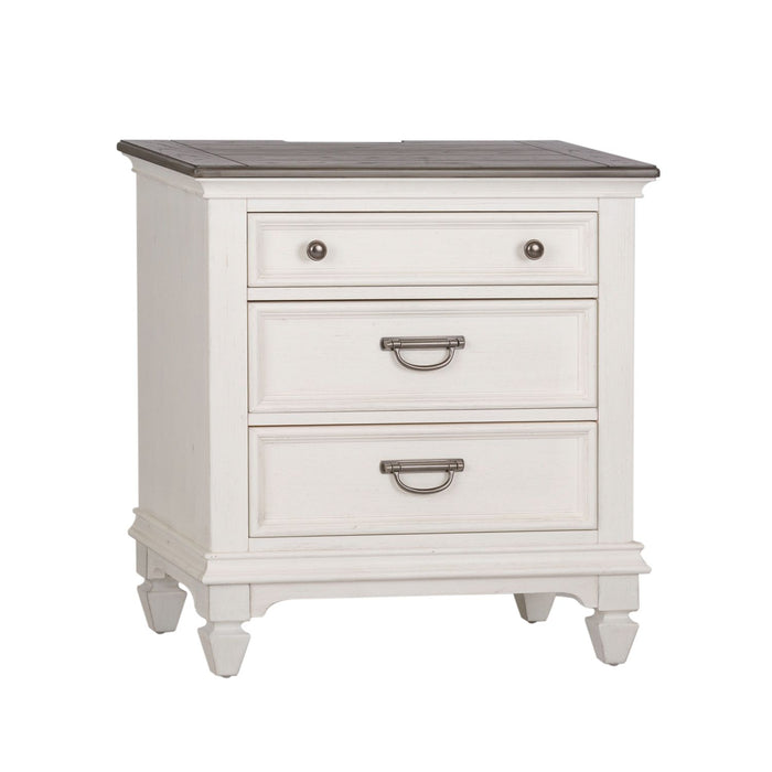 Allyson Park Nightstand in Wirebrushed White