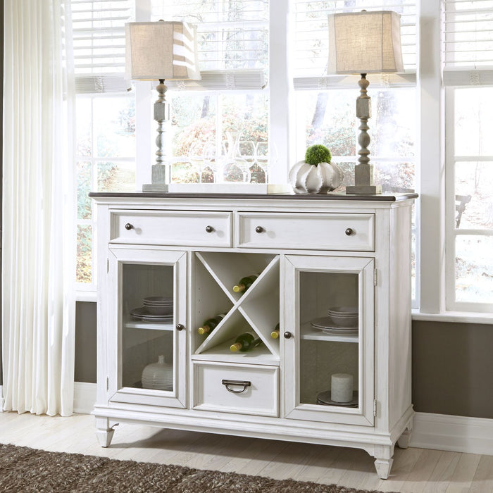 Liberty Furniture Allyson Park Buffet in White with Charcoal image