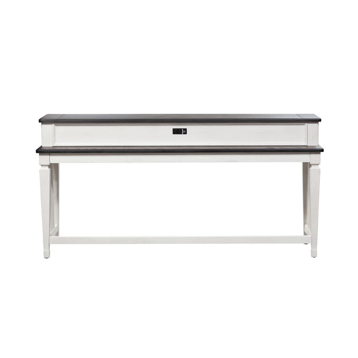 Allyson Park Console Bar Table in Wirebrushed White