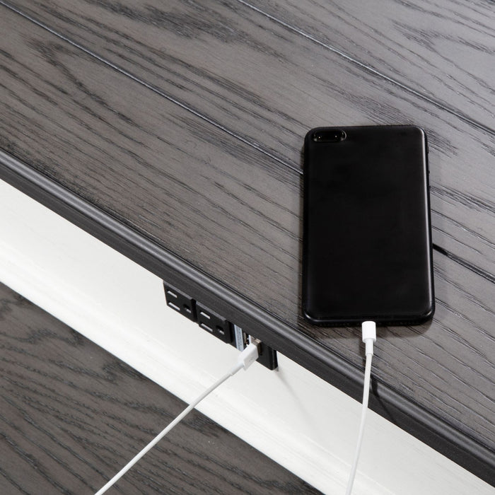 Allyson Park Console Bar Table in Wirebrushed White