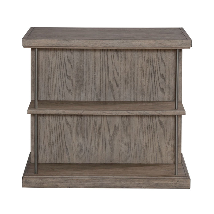City Scape End Table in White Oak Veneers