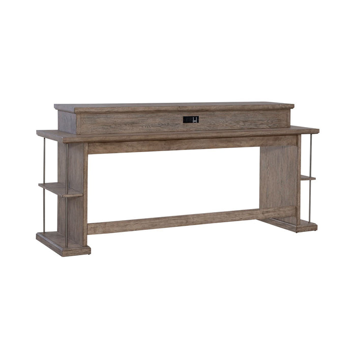 City Scape Console Bar Table in White Oak Veneers