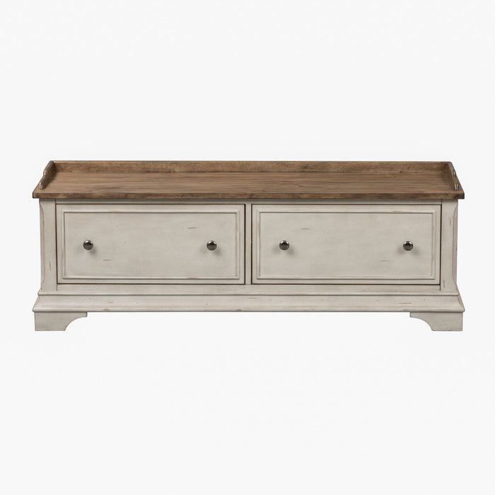 Morgan Creek Storage Hall Bench in Antique White