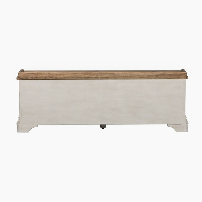 Morgan Creek Storage Hall Bench in Antique White