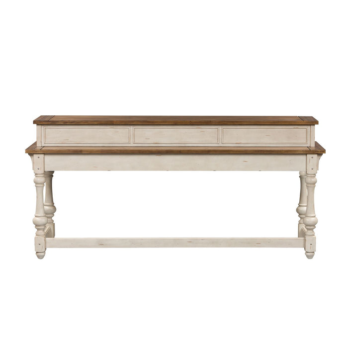 Morgan Creek Console Bar Table in Antique White