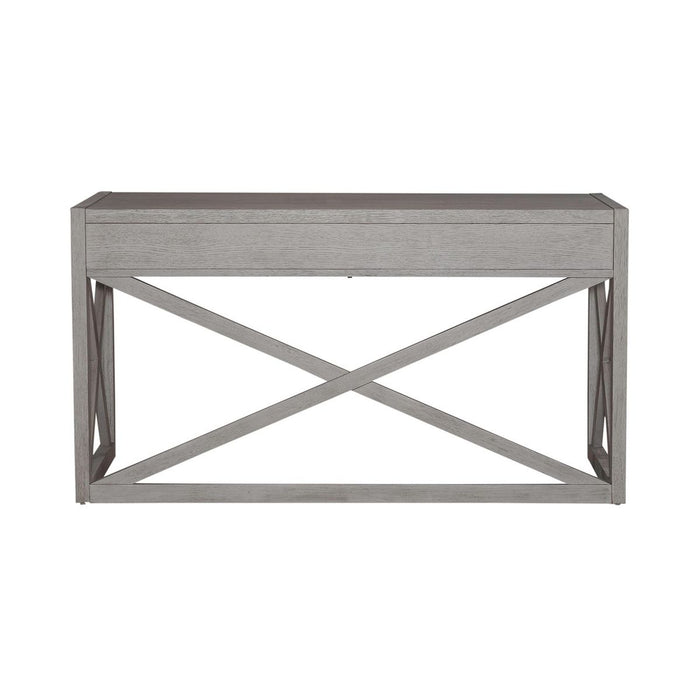 Liberty Furniture Palmetto Heights Writing Desk in Shell White/ Driftwood