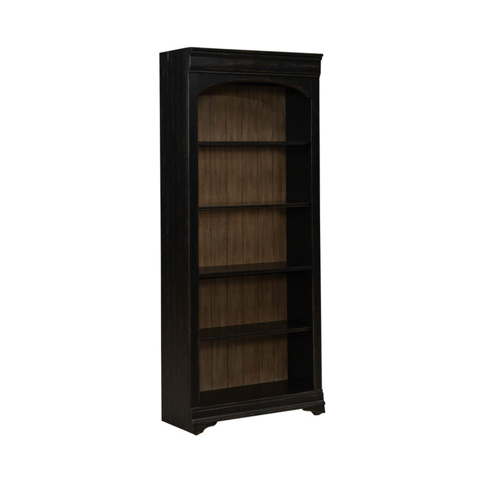 Meritage 2pc Bunching Bookcase in Aged Charcoal w/ Rub Thru/Caramel