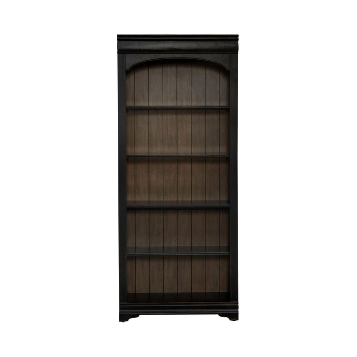 Meritage 2pc Bunching Bookcase in Aged Charcoal w/ Rub Thru/Caramel