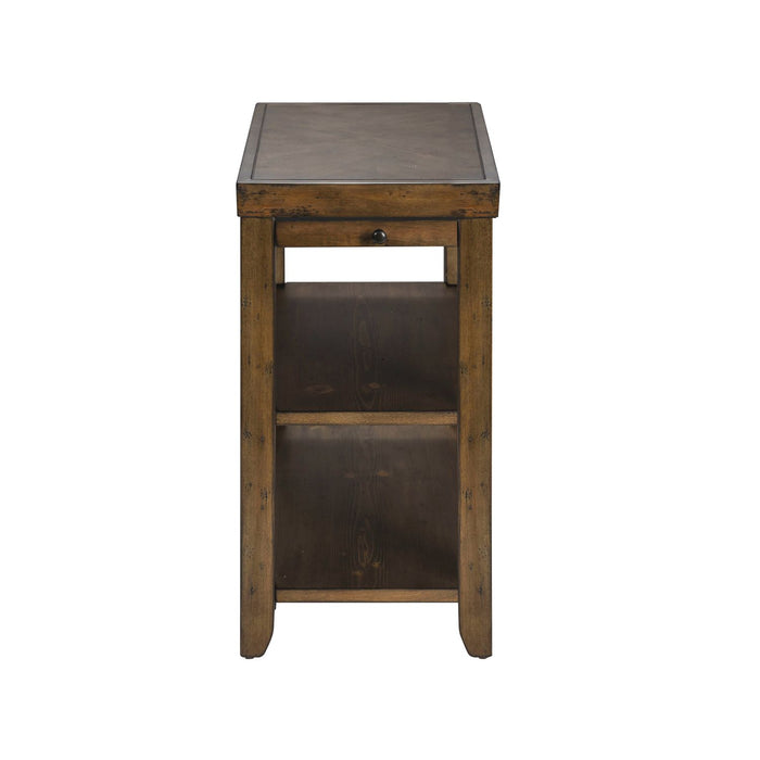 Mitchell Chairside Table in Brown