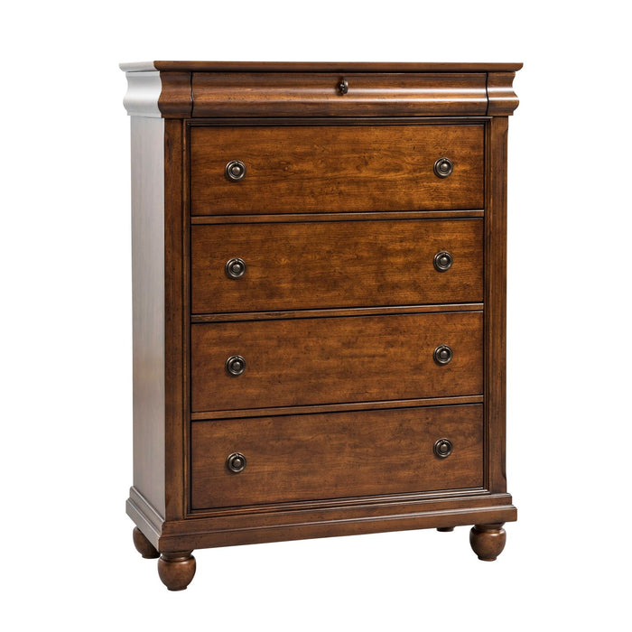 Rustic Traditions 5 Drawer Chest in Rustic Cherry