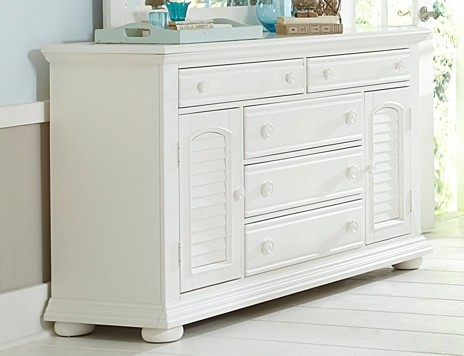 Liberty Furniture Summer House 5 Drawer Dresser in Oyster White