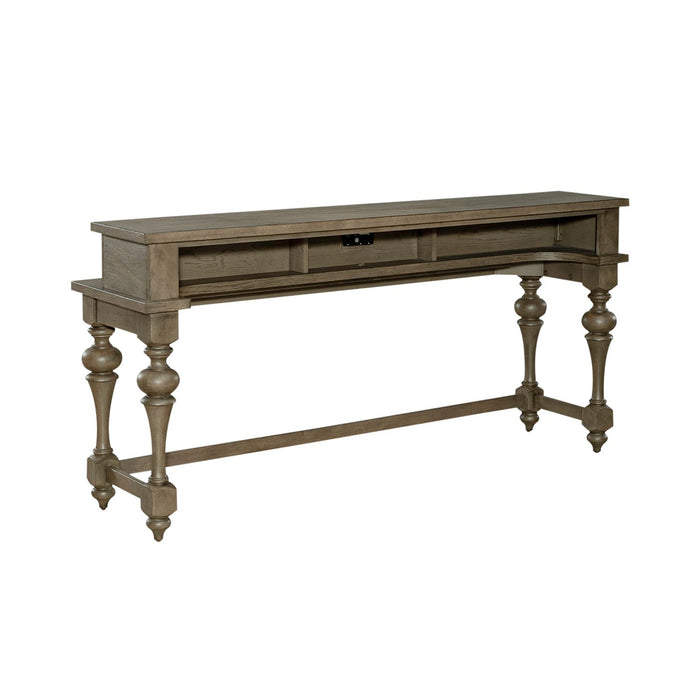 Americana Farmhouse Console Bar Table in Dusty Taupe