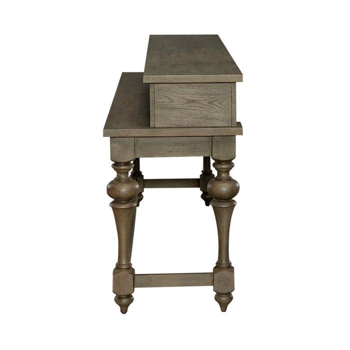 Americana Farmhouse Console Bar Table in Dusty Taupe