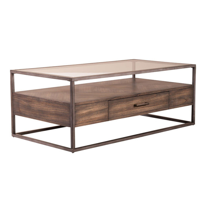 Jamestown Rectangular Cocktail Table in Brown