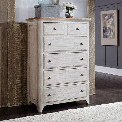 Liberty Furniture Farmhouse Reimagined Drawer Chest in Antique White image