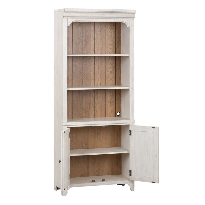 Farmhouse Reimagined Bookcase in Antique White