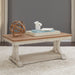 Liberty Farmhouse Reimagined Rectangular Cocktail Table in Antique White image