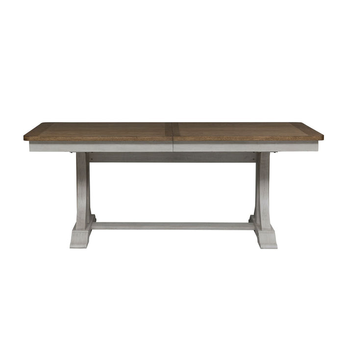 Farmhouse Reimagined Trestle Dining Table in Antique White