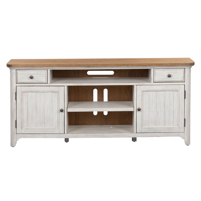 Liberty Farmhouse Reimagine Entertainment TV Stand in Antique White image