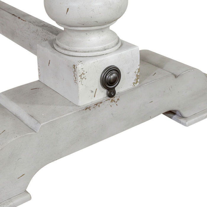 Whitney Trestle Table in Weathered Gray