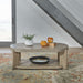 Liberty Furniture Affinity Oval Cocktail Table in Dusty Taupe with Concrete Top image