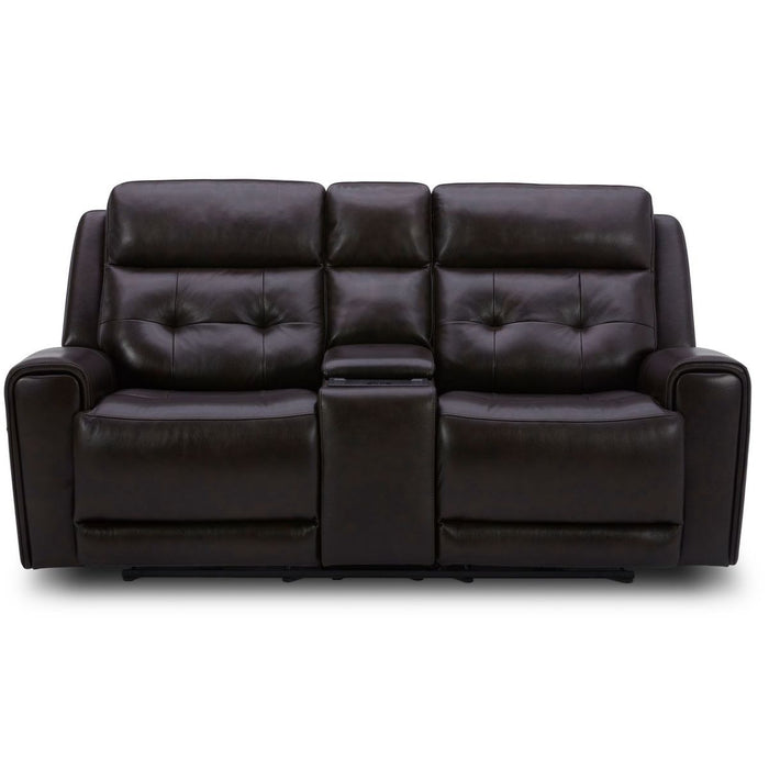 Liberty Furniture Carrington Loveseat w/Console P3 & ZG in Dark Brown image