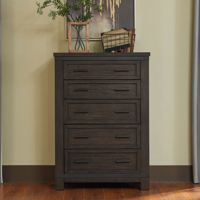 Liberty Thornwood Hills 5-Drawer Chest in Rock Beaten Gray image