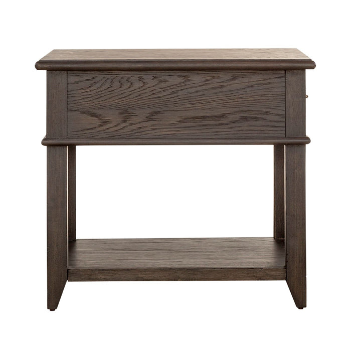 Mill Creek Drawer End Table in Peppercorn