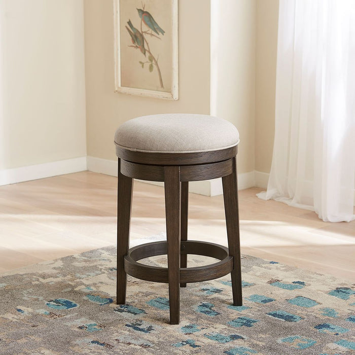 Liberty Furniture Mill Creek Console Swivel Stool in Peppercorn