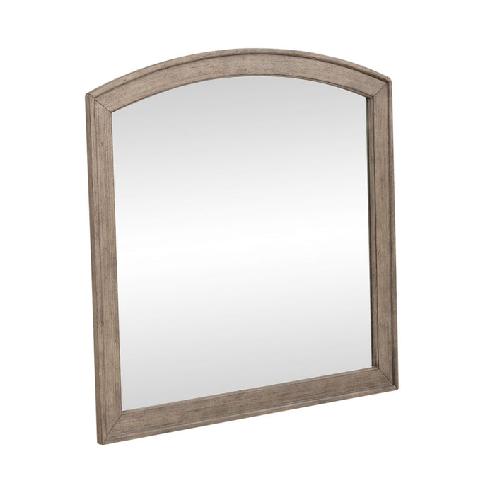 Avalon Arched Mirror in Burnished Beige