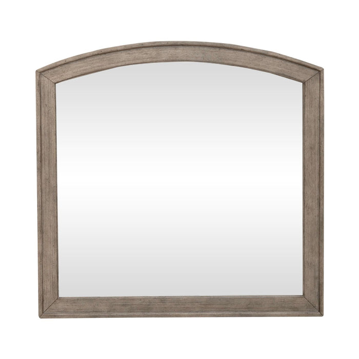 Avalon Arched Mirror in Burnished Beige