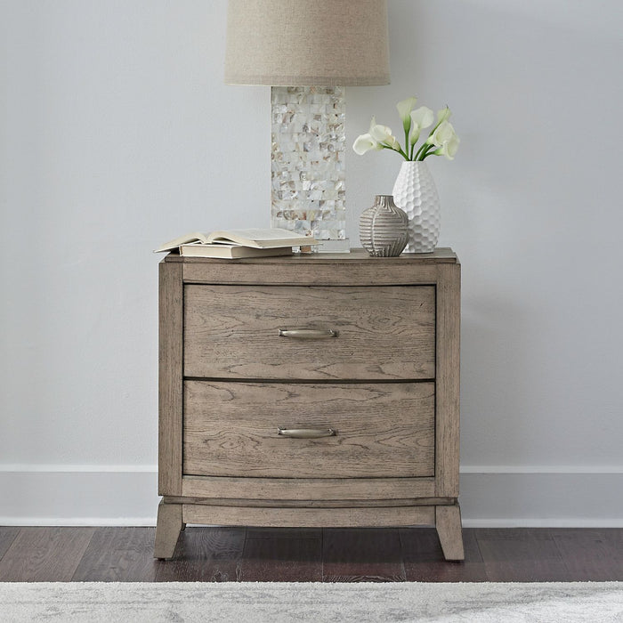 Liberty Furniture Avalon Nightstand with Charging Station in Burnished Beige image
