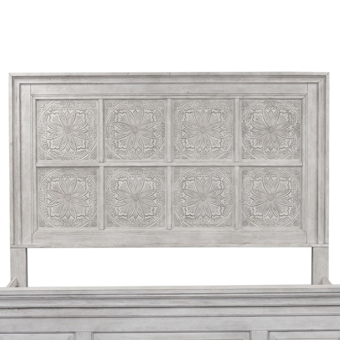 Heartland King Decorative Panel Bed in Antique White