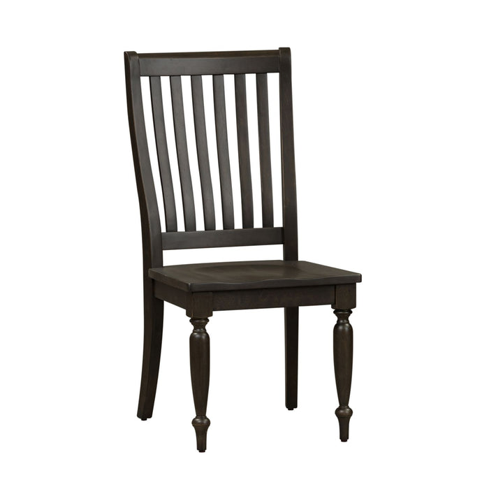 Harvest Home Slat Back Side Chair (RTA) in Chalkboard (Set of 2)